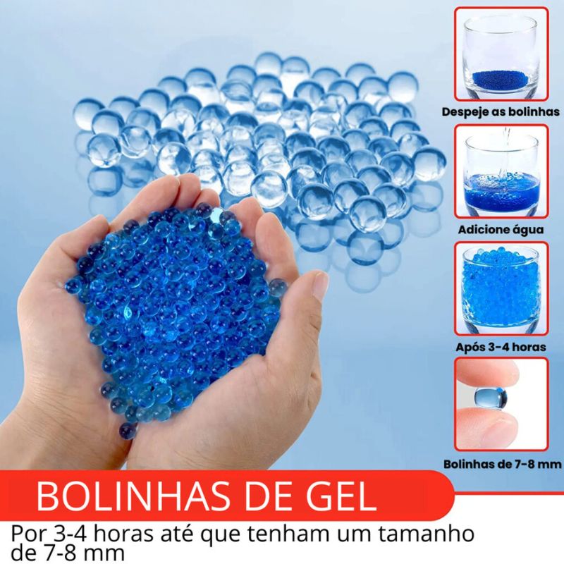 Arma Pistola Lançador de Bolinha de Gel Recarregável AK 47