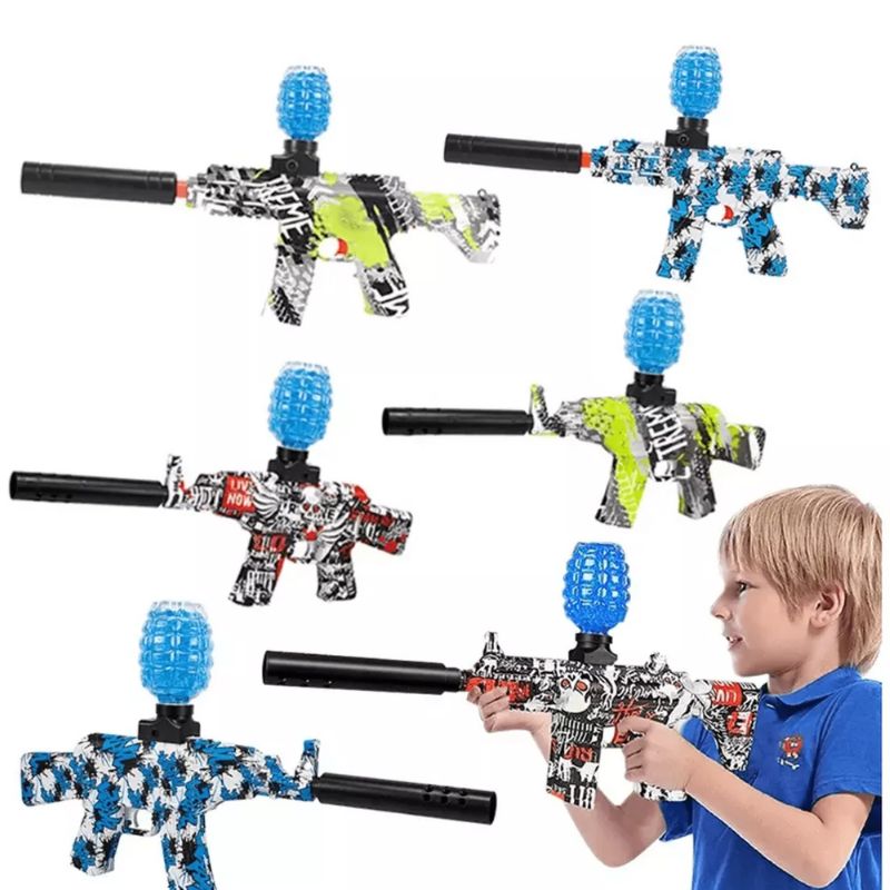 Arma Pistola Lançador de Bolinha de Gel Recarregável AK 47