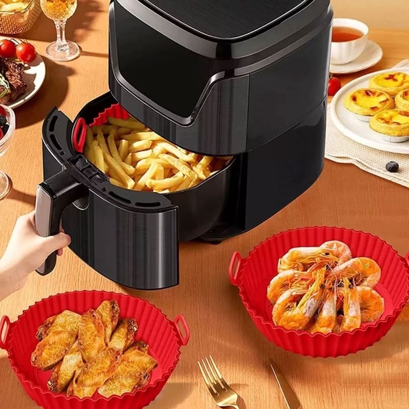 Forma Para Air Fryer De Silicone Antiaderente – Sem Sujeira