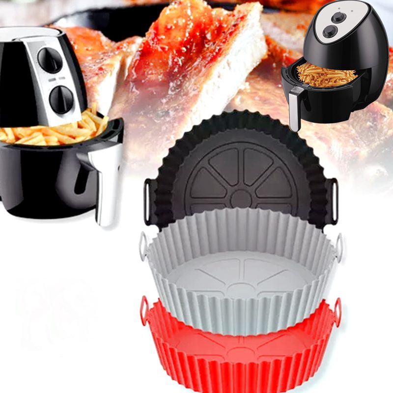 Forma Para Air Fryer De Silicone Antiaderente – Sem Sujeira