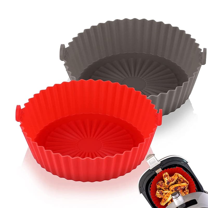 Forma Para Air Fryer De Silicone Antiaderente – Sem Sujeira