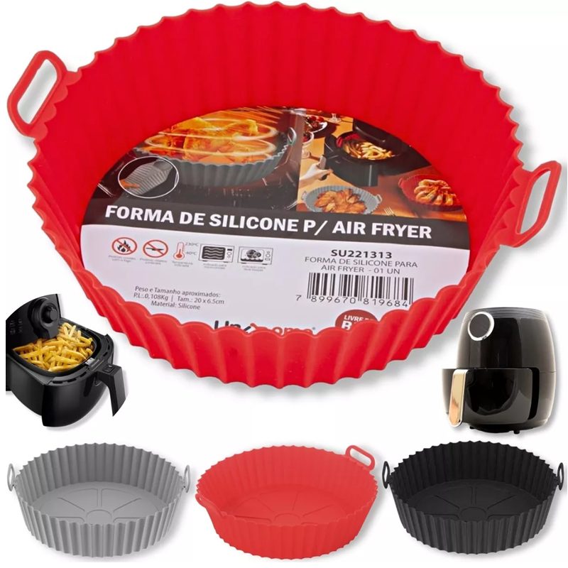 Forma Para Air Fryer De Silicone Antiaderente – Sem Sujeira