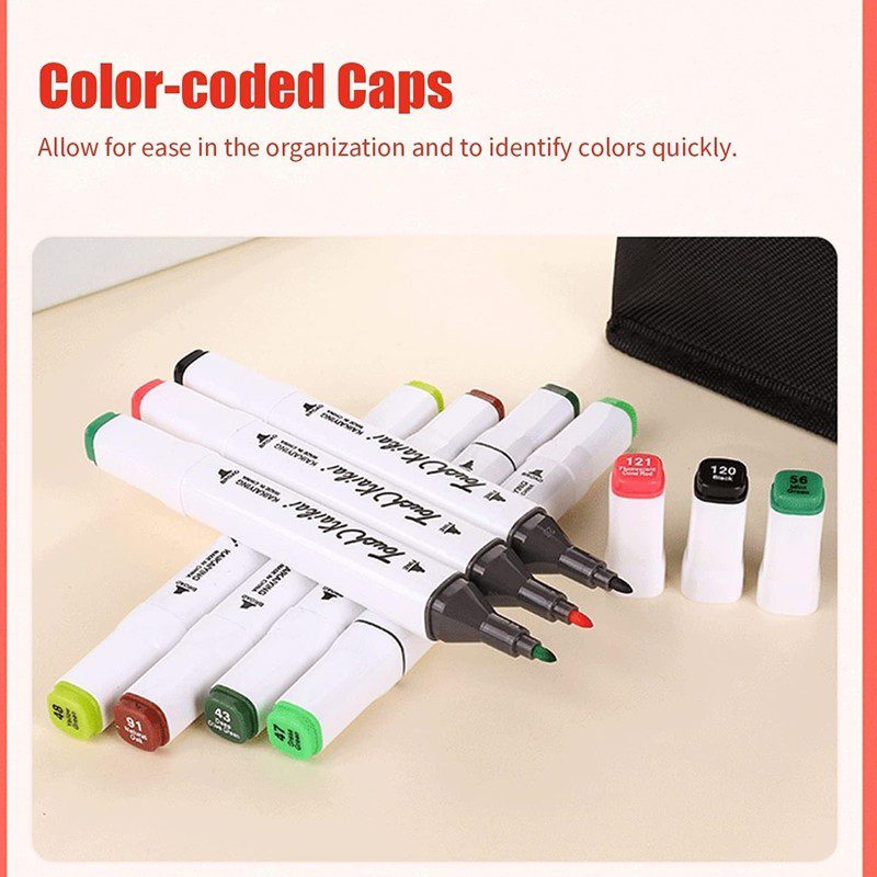 Kit De Canetas Marcador Permanente Ponta Dupla – 24 Cores
