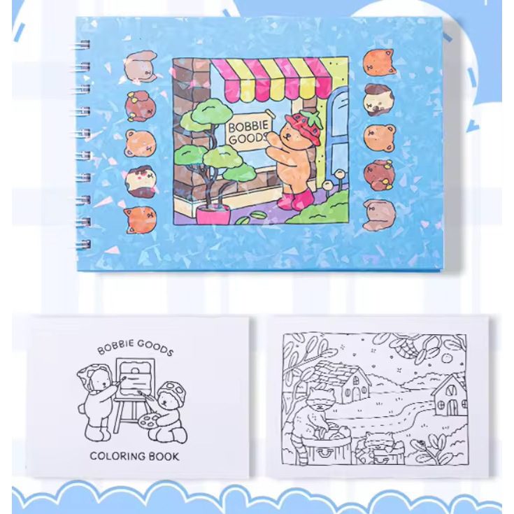Livro de Colorir Caderno Espiral com Desenhos