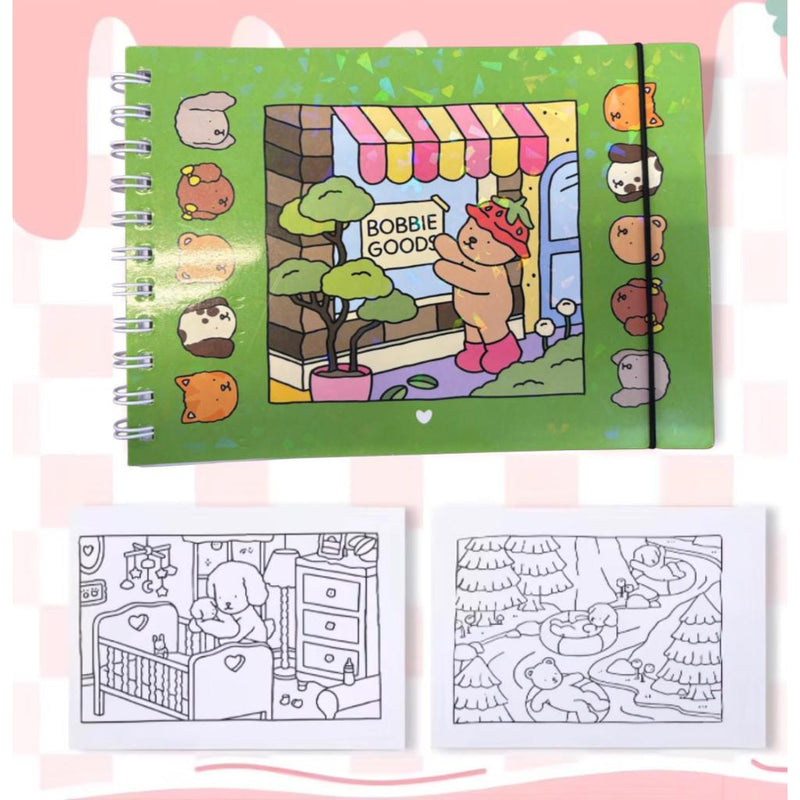 Livro de Colorir Caderno Espiral com Desenhos